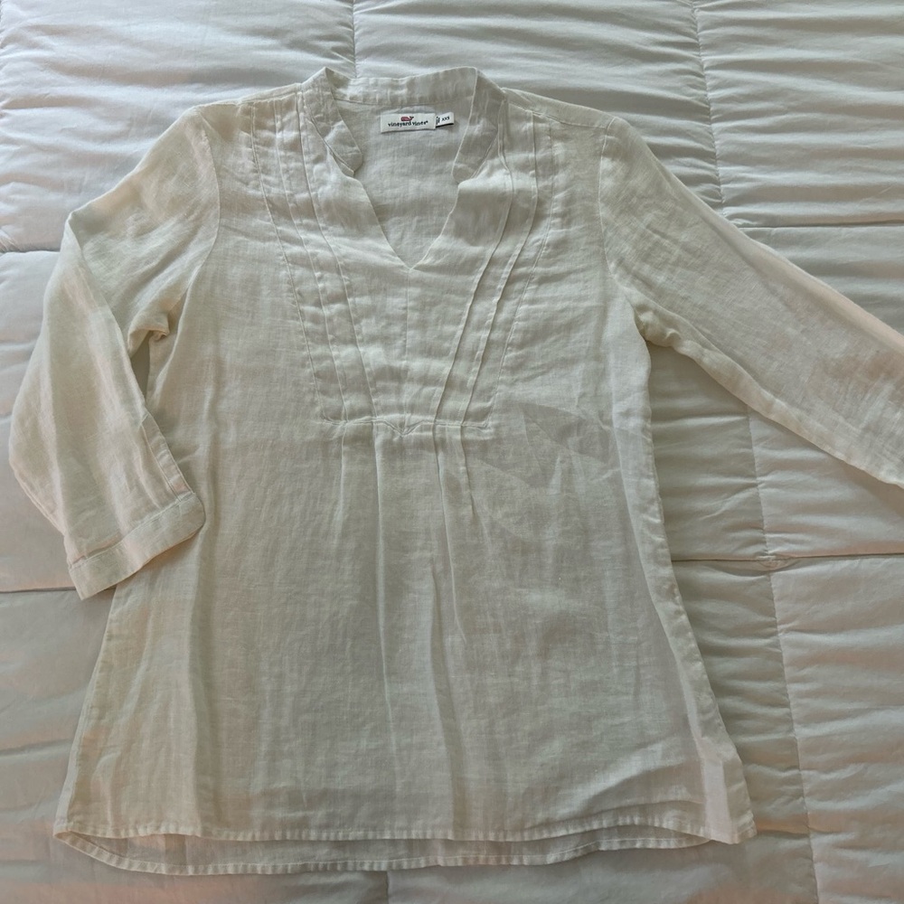 Women’s Vineyard Vines 🐳 White Linen Tunic